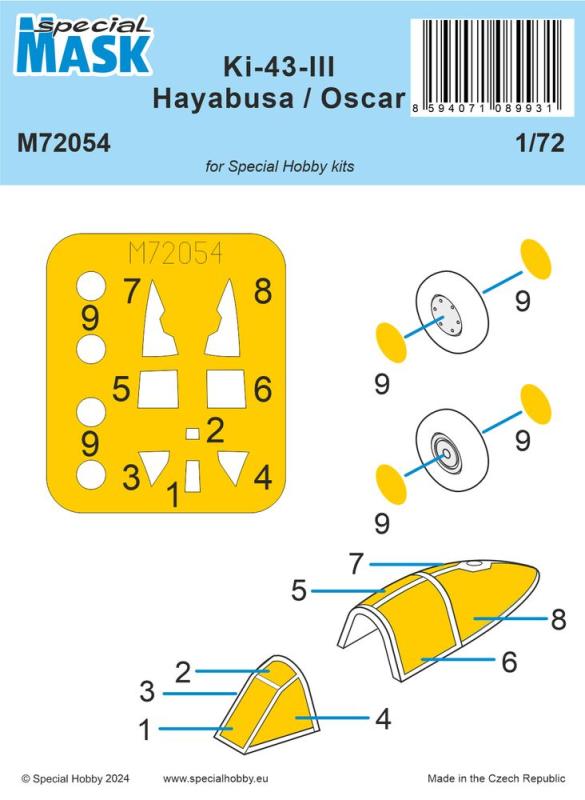 Nakajima Ki-43-III Hayabusa - Mask von Special Hobby