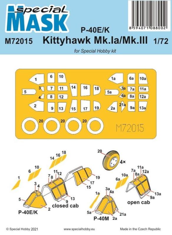 P-40E/K Kittyhawk Mk.Ia/Mk.III - Mask von Special Hobby