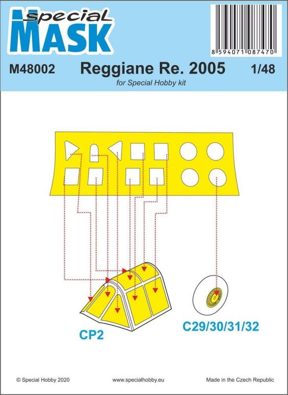 Reggiane Re.2005 Mask von Special Hobby