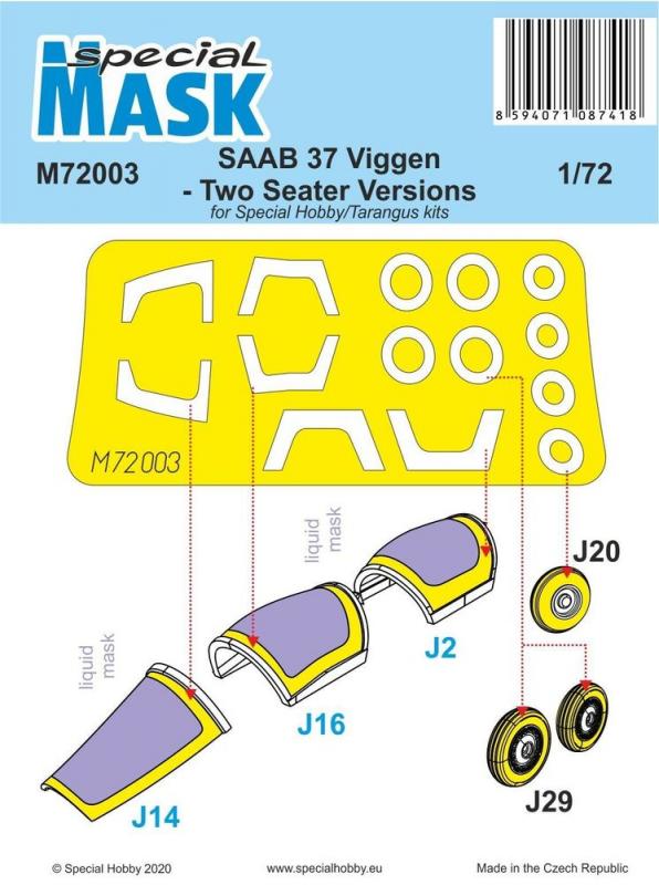 SAAB 37 Viggen Two Seater - Mask von Special Hobby