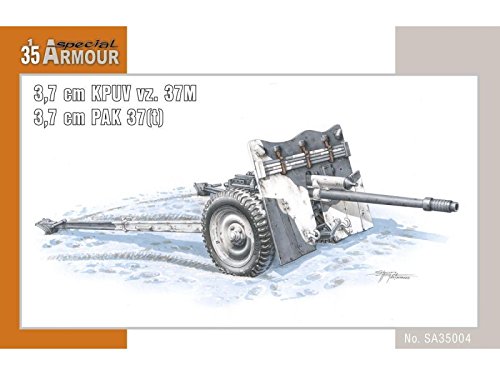 Special Hobby 100-SA35004 Modellbausatz Kanon 3,7cm KPUV vz.37cm Pak M 37 (t), Nicht bemalt von Special Hobby