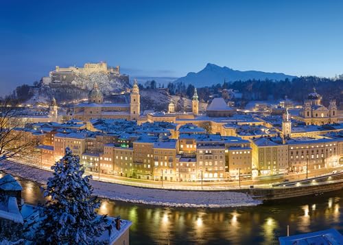 Ravensburger Puzzle 12000373 - Salzburger Abendstimmung - 1000 Teile Puzzle für Erwachsene und Kinder ab 14 Jahren, Stadt-Puzzle Salzburg von Ravensburger