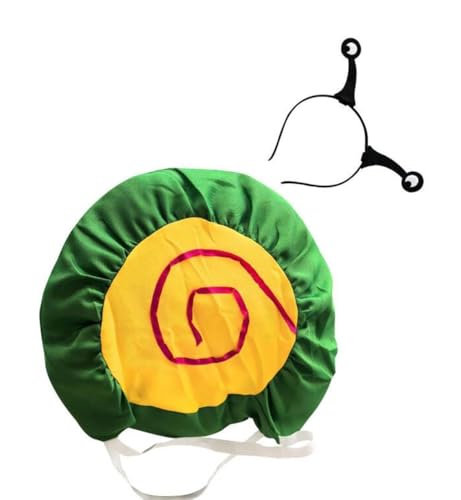 Niedliche Schneckenmuschel mit Schnecken-Stirnband, Tier, grüne Muschel, Halloween, Cosplay, Party-Kostüme von Speduckk