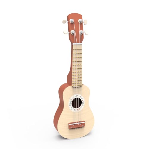 Speedy Monkey SP5004 Ukulele 43,6x14,6x4cm braun, Holz Spielzeug für Kinder, Liebevolle Details-tolle Geschenkidee von Speedy Monkey