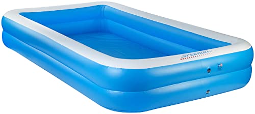 Speeron Swimmingpool: Aufblasbares Jumbo-Planschbecken, 305 x 183 x 51 cm, blau-weiß (Pools, Riesen Pool aufblasbar, Schwimmbad) von Speeron