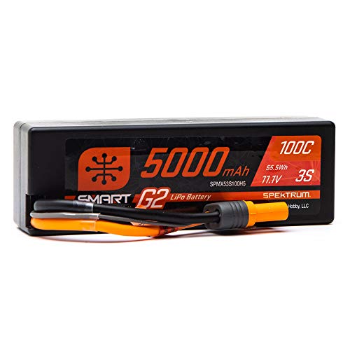 Spektrum 11.1V 5000mAh 3S 100C Smart G2 Hardcase LiPo Battery: IC5 von Spektrum