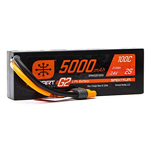 Spektrum SPMX52S100H3 5000mAh 2S 7.4V Smart G2 LiPo 100C IC3, Multi von Spektrum