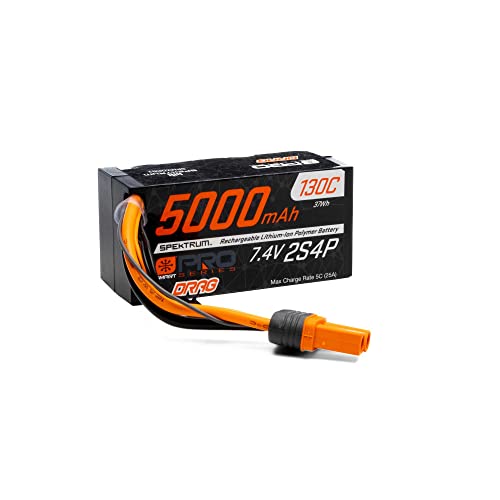 Spektrum 7.4V 5000mAh 2S 130C Smart No Prep Drag LiPo Battery: IC5 von Spektrum