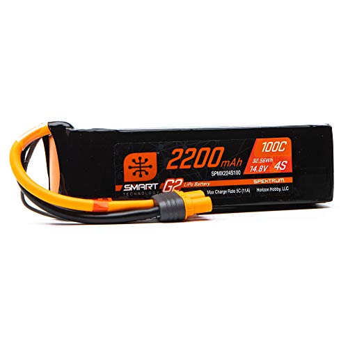 Spektrum SPMX224S100 2200mAh 4S 14.8V Smart G2 LiPo 100C IC3, Multi von Spektrum