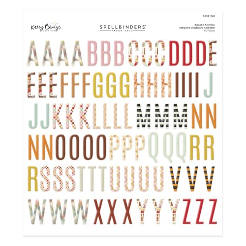 Herbst-Archiv-Spanplatten-Alphabet-Aufkleber aus der Herbstarchiv-Kollektion von Kelly Bangs Herbst-Archiv-Spanplatten-Alphabet-Aufkleber aus der Herbstarchiv-Kollektion von Kelly Bangs von Spellbinders