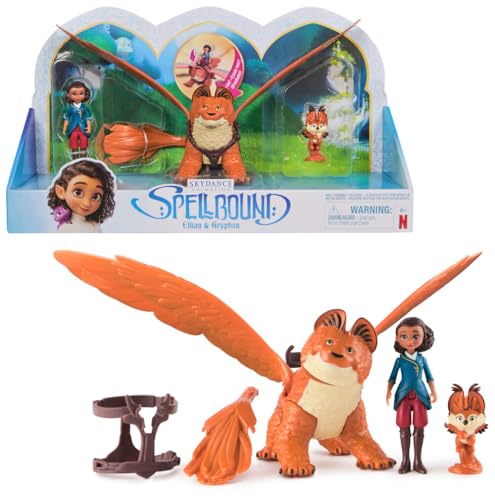 Spellbound, Spielfiguren-Set, Ellian Figur, 9 cm, Deluxe-Figuren Gryphon & Greifbaby zum Sammeln, aus dem NETFLIX-Film, Spielzeug für Kinder ab 6 Jahren von Spellbound