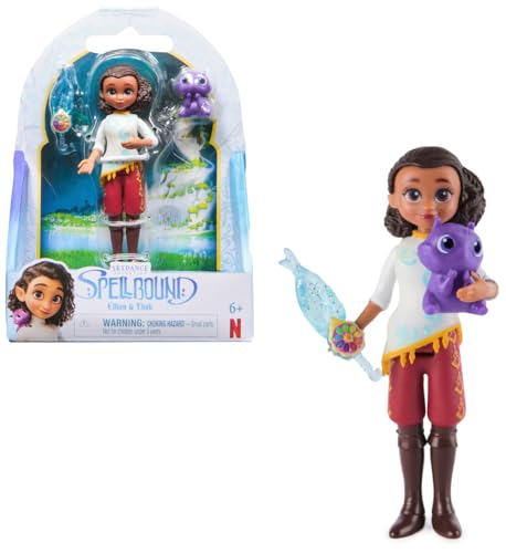 Spellbound, Spielfiguren Set zum Sammeln, Ellian, 9 cm & Flink, 2,5 cm, aus dem Netflix-Film, Spielzeug für Kinder ab 6 Jahren von Spellbound