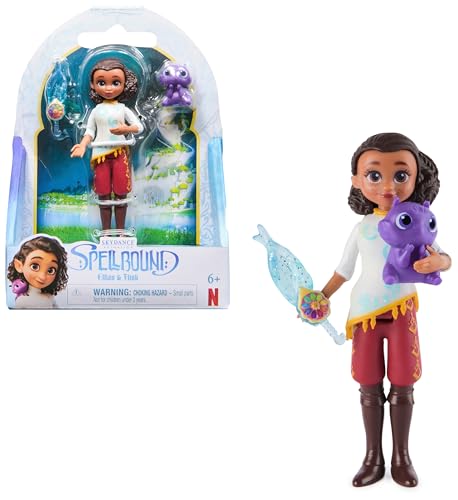 Spellbound, Spielfiguren Set zum Sammeln, Ellian, 9 cm & Flink, 2,5 cm, aus dem Netflix-Film, Spielzeug für Kinder ab 6 Jahren von Spellbound