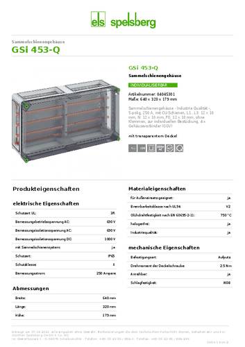 Spelsberg 04045301 GSi 453-Q Verteilerschrank Aufputz Inhalt 1St. von Spelsberg