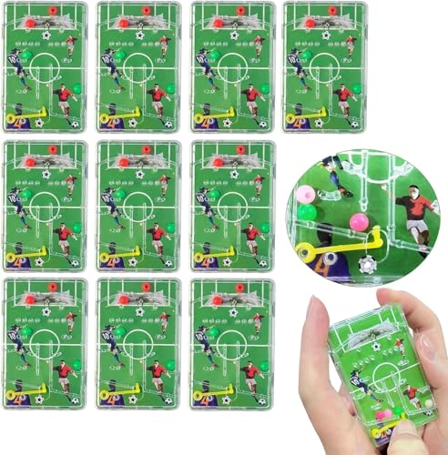 10 Stück Fussball Flipper Spielzeug,Fußball Geschicklichkeitsspiel Kunststoffplatte Flipper,Geduldsspiel Fussball Flipperspiel,Fussball Flipper Kleines Spielzeug,für Mädchen Jungen Geburtstag Party von SpetngSake