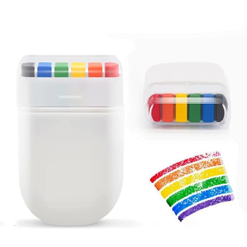 Regenbogen Schminke Stift,6 Farben Schminke Regenbogen Stift,Lustige Regenbogen Schminke Kinder Buntstifte,Tragbar Regenbogenschminke Stifte,Regenbogen Schminkstift,für Partys,Paraden von SpetngSake