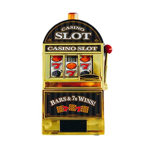 Spicyfy Mini Spielautomat Casino Spielzeug - Spielautomaten als Spardose - Casino Automaten mit Geld für Kinder und Erwachsene von Spicyfy