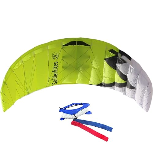 Spiderkites 010031 Wasabi 1.5 Drachen, gelb, 155 x 57 cm von Spiderkites