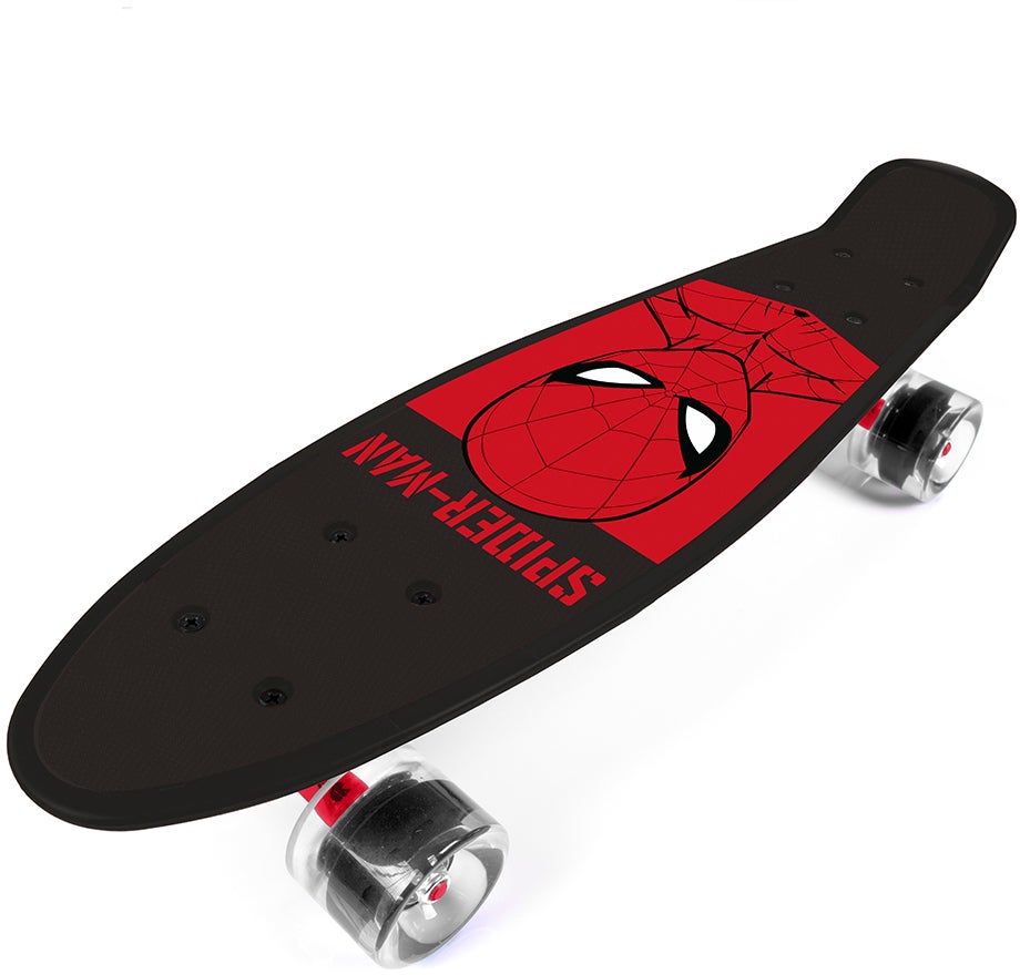 Marvel Spider-Man Pennyboard Skateboard, Schwarz/Rot von Spiderman