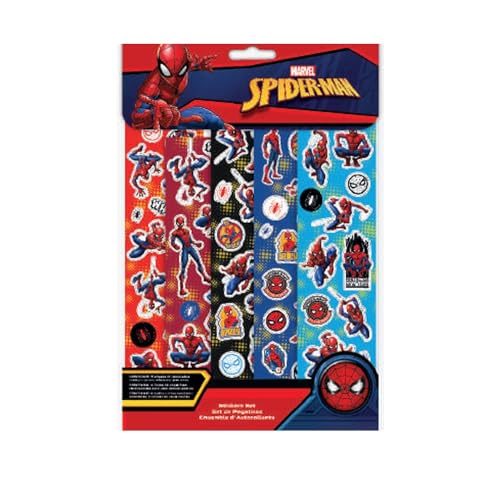 Spider-Man KL87334 Sticker Set, Schreibset, Cartoon, bunt von Spiderman