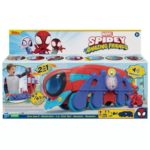 Marvel Spidey und Seine erstaunlichen Freunde Spider Crawl-R 2-in-1 Deluxe-Hauptquartier-Spielset, Vorschulspielzeug für Kinder ab 3 Jahren von Spidey and his Amazing Friends