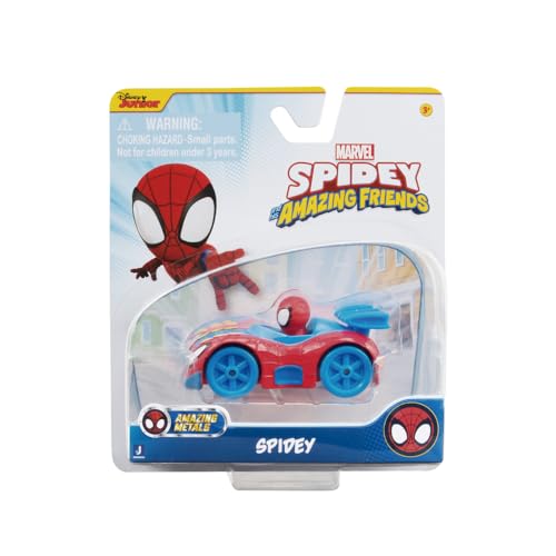 Spidey Auto Metall und Kunststoff 8 cm Freilauf und eingebaute Figur von Marvel