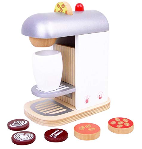 Kaffeemaschine aus Holz für Spielküche Deluxe Espressomaschine von Spiel AG