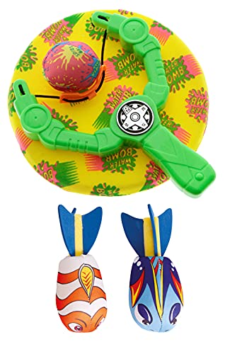 Splash Set Wasserbombe mit Frisbee und Rakete Torpedo 5 TLG von Spiel AG