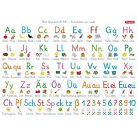 Fragenbär-Mini-Lernposter: Mein Grundschrift ABC - Buchstaben und Laute, S 45 x 32 cm von Spielend Lernen Verlag