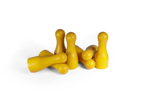 Spieltz Riesen Spielfiguren für XXL Brettspiele: Halmakegel groß aus Holz, 25/60 mm. Flaschenkegel, gut zu greifen. Extra große Spielkegel (orange, 50 Stück) von Spieltz