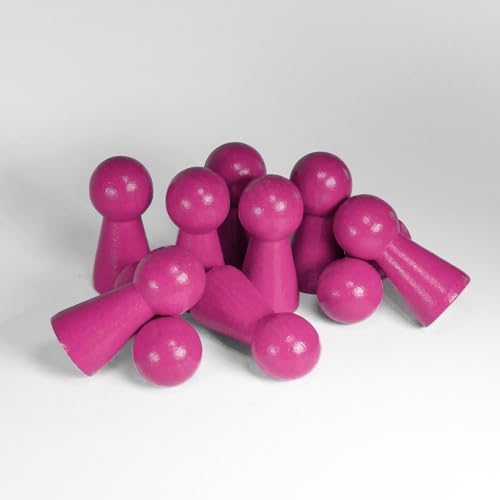 Spieltz Spielfiguren - große Halmakegel aus Holz, 19/40 mm (rosa, 10 Stück) von Spieltz