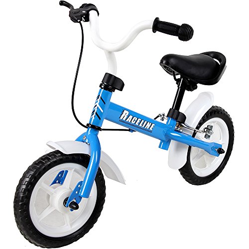 Spielwerk® Kinder Laufrad Höhenverstellbar Bremse Lenkrad ab 2-5 Jahre Fahrrad 10 Zoll PU Reifen Lauflernrad Sattel Gummigriffe Balance Bike Blau von Spielwerk