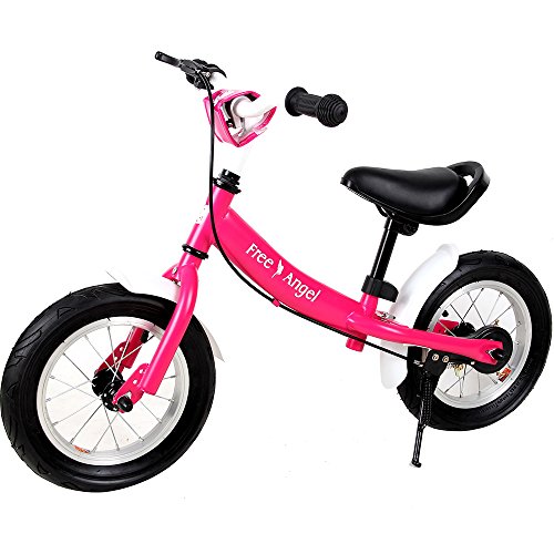 Spielwerk® Laufrad ab 2 Jahre Bremse 12 Zoll Räder Lenkrad Sattel Höhenverstellbar Kinder Balance Bike Lauflernrad Tragegriff Junge Mädchen Rosa von Deuba