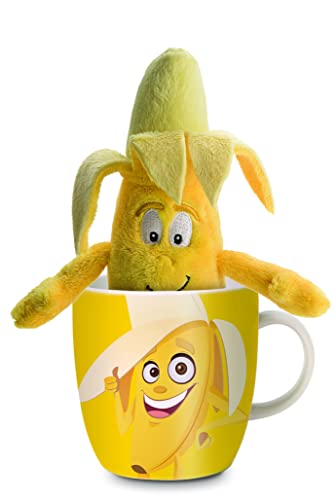 Spielzeug-Opa GOODNESS GANG Tasse + PLÜSCH Tier BANANE 11X9,5X19CM Bannanen Stoffpuppe mit Tasse und Bild von Spielzeug-Opa