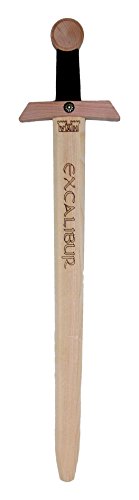 VAH - Stabiles Schwert "Excalibur", 66cm Länge aus Buche-Echtholz [Brandprägung |Schnurgriff |Viele Details | Made in Germany] von Spielzeugmanufaktur VAH