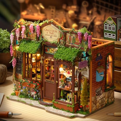 Spilay Book Nook Kit, DIY Miniatur Haus Puppenhaus Holz Möbel Set mit LED Lichter, Handmade Crafts Geschenke für Geburtstag Weihnachten und Valentinstag - Creative Kits-F068 Spilay Book Nook Kit, DIY Miniatur Haus Puppenhaus Holz Möbel Set mit LED Lichter, Handmade Crafts Geschenke für Geburtstag Weihnachten und Valentinstag - Creative Kits-F068 von Spilay
