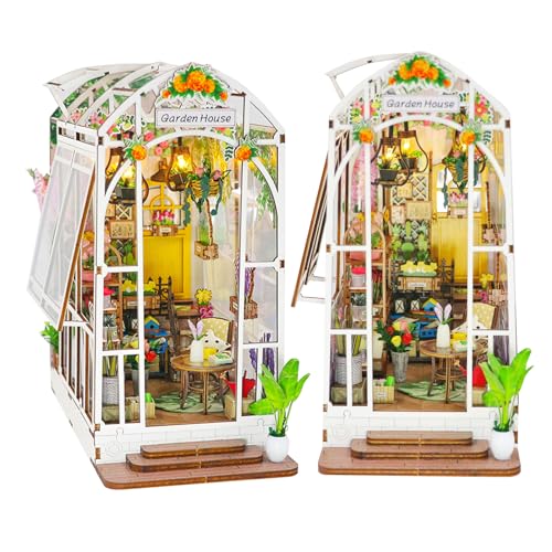 Spilay Book Nook Kit, DIY Puppenhäuser Holz Miniatur Haus Möbel Kit Mit LED-Licht, Spieluhr, 3D Holzpuzzle Buchstütze Bücherregal Dekoration, Buchstützen Modell Build-Creativity Kit-M2313 Spilay Book Nook Kit, DIY Puppenhäuser Holz Miniatur Haus Möbel Kit Mit LED-Licht, Spieluhr, 3D Holzpuzzle Buchstütze Bücherregal Dekoration, Buchstützen Modell Build-Creativity Kit-M2313 von Spilay