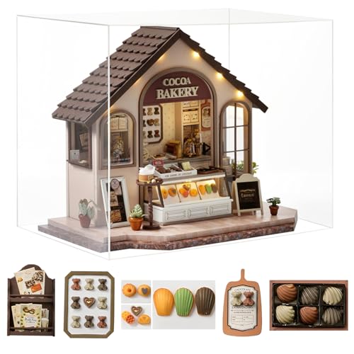 Spilay DIY Book Nook Kit, DIY Puppenhäuser Miniatur Haus Möbel Kit Mit LED-Licht,Schutzhülle und Spieluhr,3D Holzpuzzle Buchstütze Bücherregal Dekoration,Buchstützen Modell Build-Creativity Kit-DA-005 von Spilay