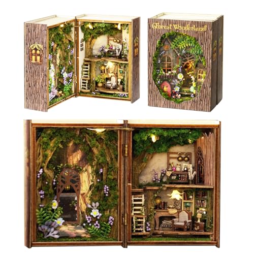 Spilay DIY Miniatur-Puppenhaus-Bausatz mit Holzmöbeln und LED DIY Puppenhaus-Bausatz, handgemachte Kunsthandwerk, Geburtstag, Weihnachten und Valentinstag Geschenke-109 von Spilay