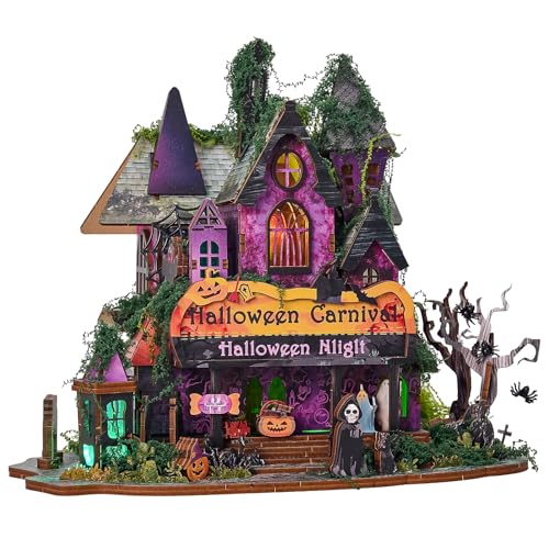 Spilay DIY Miniature House - Halloween Nacht Puppenhaus Holz mit LED-Beleuchtung - 3D Miniatur Haus Kreativset für Kinder und Erwachsene als Geburtstags K1085 Spilay DIY Miniature House - Halloween Nacht Puppenhaus Holz mit LED-Beleuchtung - 3D Miniatur Haus Kreativset für Kinder und Erwachsene als Geburtstags K1085 von Spilay