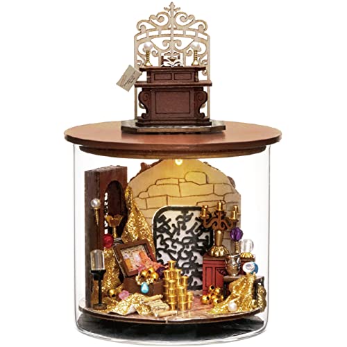 Spilay Dollhouse DIY Miniature Wooden Furniture Kit,Mini Handmade Doll House Model with Dust Cover & LED,1:24 Scale Creative Woodcrafts for Adult Friend Lover Birthday Gift Magic Treasure B33 Spilay Dollhouse DIY Miniature Wooden Furniture Kit,Mini Handmade Doll House Model with Dust Cover & LED,1:24 Scale Creative Woodcrafts for Adult Friend Lover Birthday Gift Magic Treasure B33 von Spilay