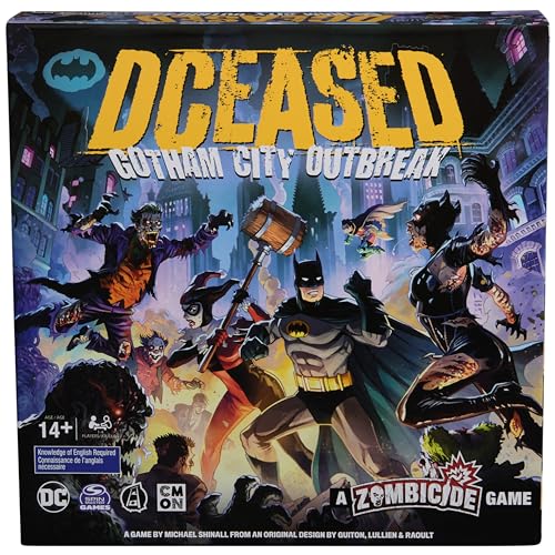 DCeased: Gotham City Outbreak EIN Zombicide Spiel für Familienspielabend, DC Comics Minis, Erwachsenenspiel, Strategie-Brettspiel, für Erwachsene und Jugendliche ab 14 Jahren von Spin Master Games