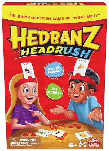 Hedbanz Headrush Bilderratespiel – Brettspiele für die ganze Familie | Brettspiele für Kinder | Spielspaß| Spiele für Kinder von Spin Master Games