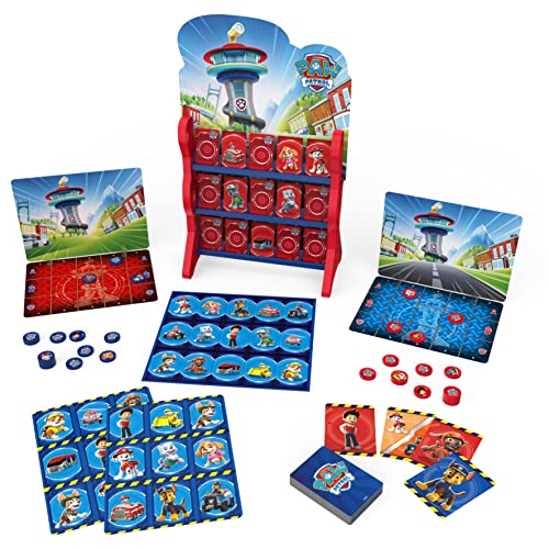 PAW PATROL, Games HQ Brettspiele für Kinder Checkers Tic Tac Toe Memory Match Bingo Go Fish Kartenspiele Spielzeug, für Kinder ab 4 Jahren von Spin Master Games