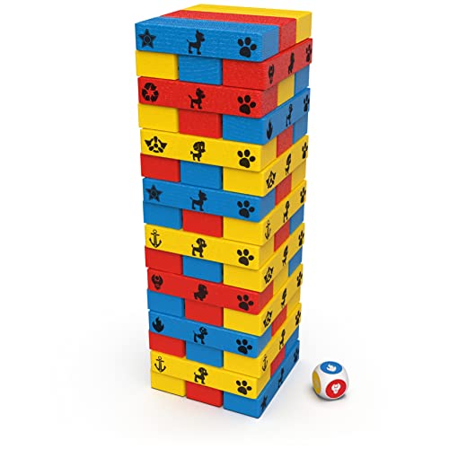 PAW Patrol Jumbling Tower - Stapel spel, Blue,red von Spin Master Games