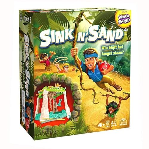 Sink N' Sand - Familienbrettspiel mit Kinetic Sand Treibsand - Niederländische Version von Spin Master Games