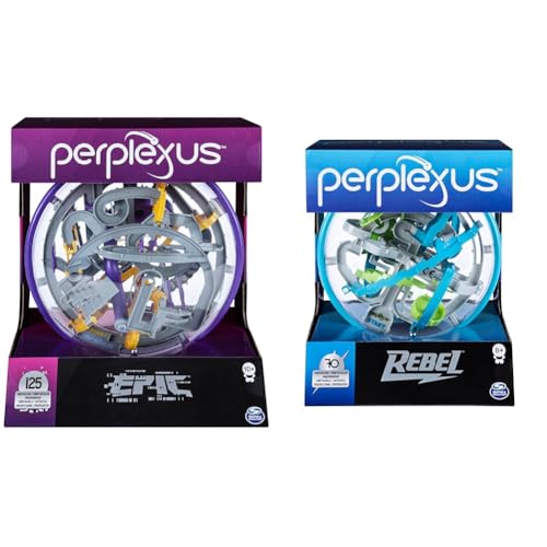 Spin Master Games 6053141 - Perplexus Epic, 3D-Labyrinth mit 125 Hindernissen & 6053147 - Perplexus Rebel, 3D-Labyrinth mit 70 Hindernissen von Spin Master