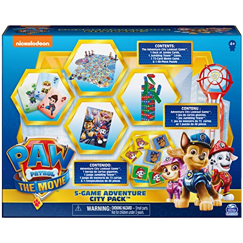 PAW Patrol - Spielesammlung mit 5 Spielen zu PAW Patrol: Der Kinofilm (5-Game Adventure City Pack) von Spin Master Games