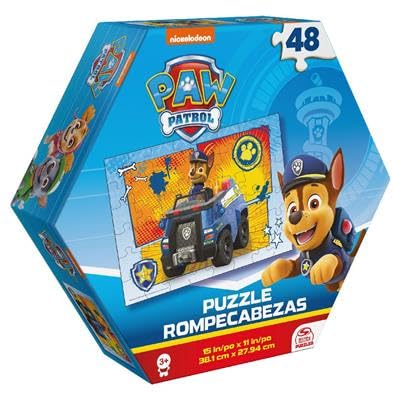 Spin Master Games 6066434 PAW Patrol-48 Teile Puzzle mit Chase Skye of Rocky von Spin Master Games