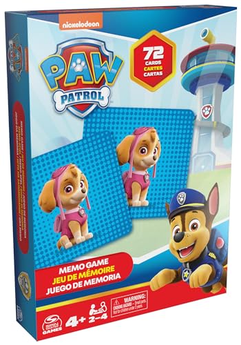 Spin Master Games Paw Patrol, Memory-Spiel, Spielzeug Paw Patrol, Chase, Stella, Marcus, Ruben, Kartenspiele zum Erinnern, für Kinder ab 4 Jahren von Spin Master Games